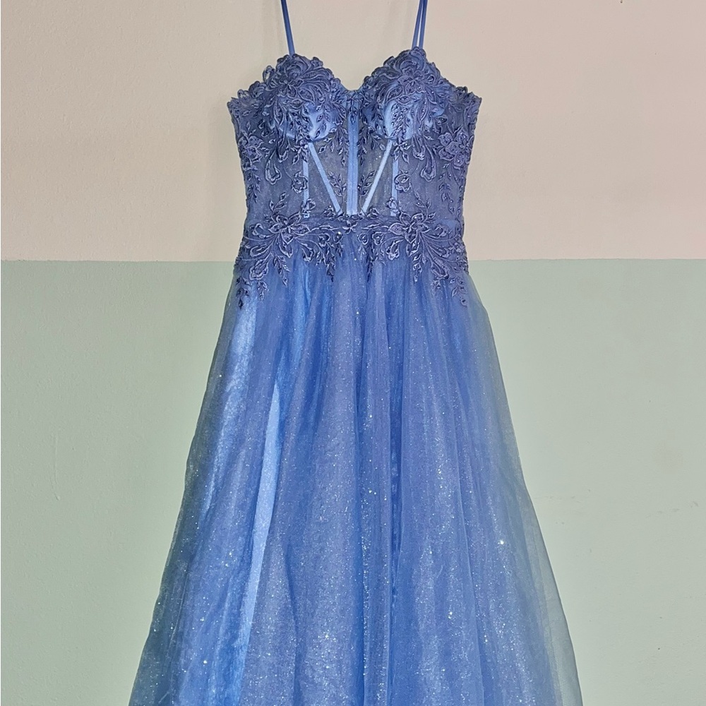 Elegant Blue prom Dress